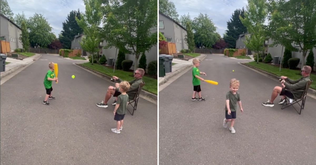 Father's innovative dad hack with a fishing rod goes viral. (Cover Image Source: Instagram | @derekradley)