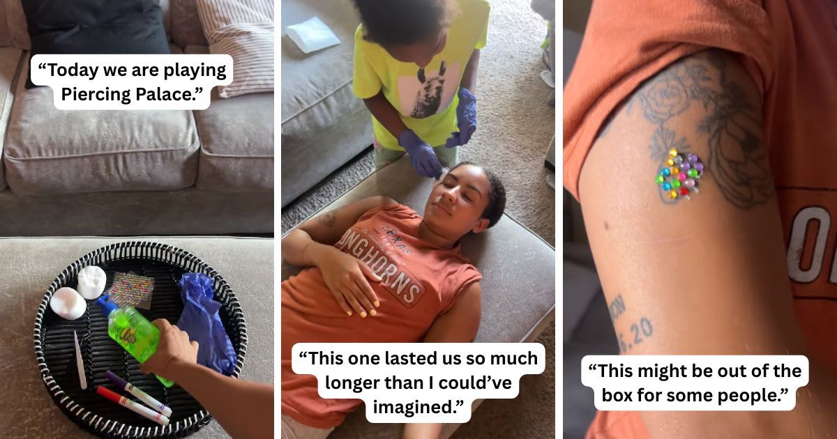 Mom suggests clever way to play with kids with low effort. (Cover Image Source: TikTok | @chels.fishyy)