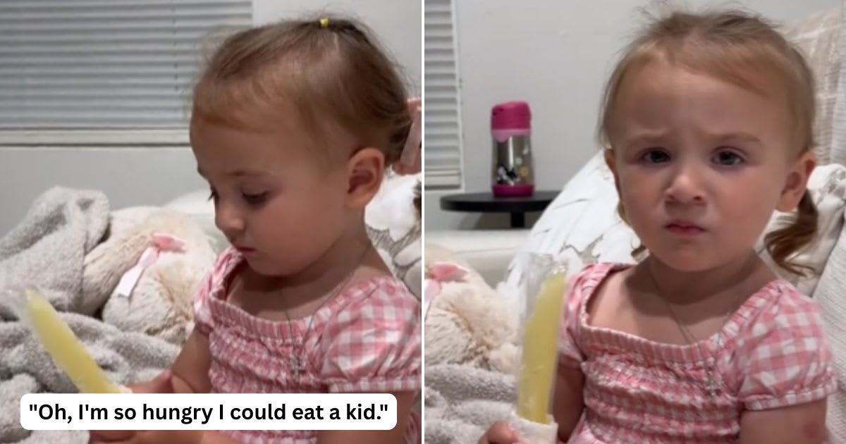 Screenshots of a confused little girl listening to her dad. (Cover Image Source: TikTok | @creator___)
