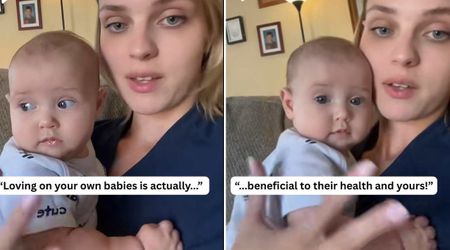 Nurse mom argues kissing toddler on the lips has many health benefits: 'Nature has its reasons'