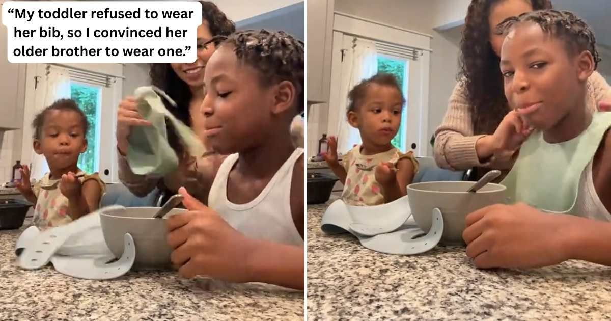 Screengrab of the video of the two siblings eating together. (Cover Image Source: TikTok | @ericatazewell)