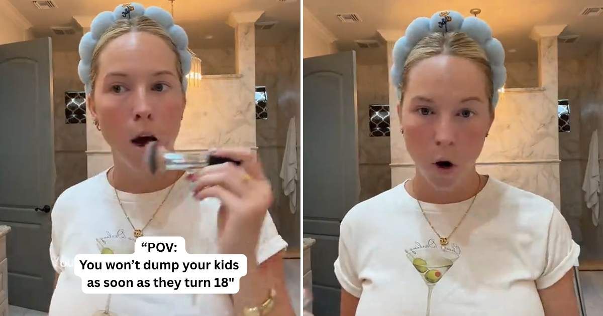 Lottie is doing her makeup while talking to the camera. (Cover Image Source: TikTok | @lottie..weaver)