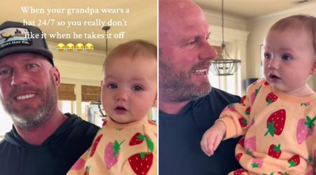 Grandpa who wears his hat 24/7 takes it off — and toddler reacts like it’s the end of the world