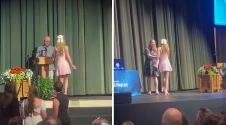Bullied student snubs her principal on stage during graduation — and the crowd erupts in support