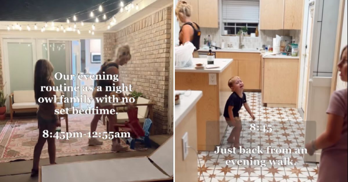 Mom posts a viral bedtime routine for her night owl family. (Cover Image Source: TikTok | @emilyboazman)