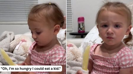 Dad says he’s so hungry he could ‘eat a baby’— but his confused toddler suggests a better solution