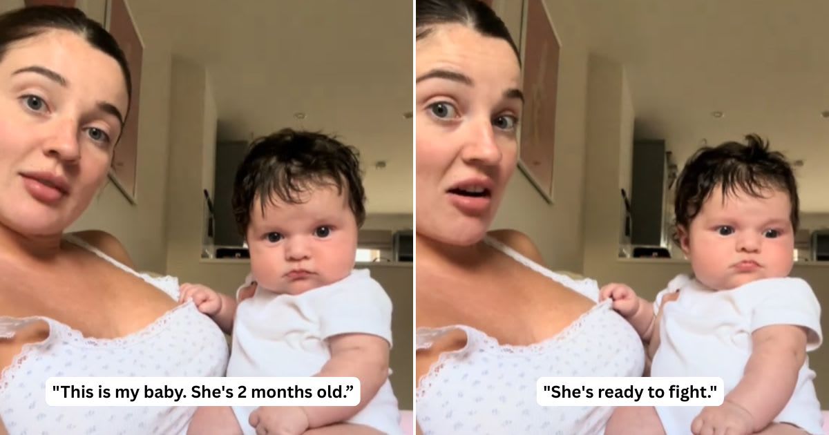 Screenshots of a mom talking about her little daughter. (Cover Image Source: TikTok | @georgieandwinnie)